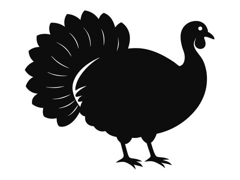 recommend clip art: Minimalist Turkey Outline, Thanksgiving Turkey Silhouette. Thanksgiving Turkey Silhouette. Vector Illustration.