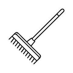rake icon, rake line art - simple line art of rake, perfect for rake logos and icons