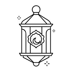 ramadanlantern icon, ramadanlantern line art - simple line art of ramadanlantern, perfect for ramadanlantern logos and icons