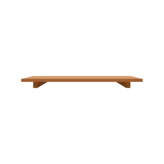 Empty wooden store shelves. Vector illustration 