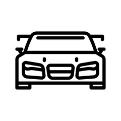 sports car outline icon. racing car black line illustration.