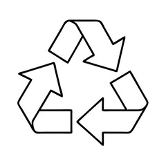 recyclingsymbol icon, recyclingsymbol line art - simple line art of recyclingsymbol, perfect for recyclingsymbol logos and icons