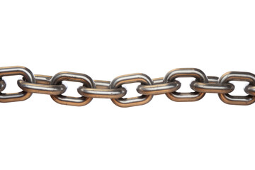 metal chain link isolated on white background