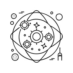 reddwarf icon, reddwarf line art - simple line art of reddwarf, perfect for reddwarf logos and icons