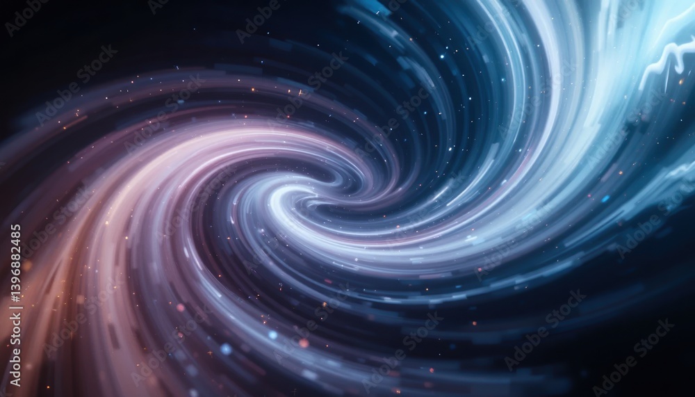 Poster dynamic cosmic vortex animation digital realm visual art abstract universe engaging perspective imme