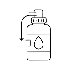 refillablebottle icon, refillablebottle line art - simple line art of refillablebottle, perfect for refillablebottle logos and icons