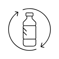 refillablebottle icon, refillablebottle line art - simple line art of refillablebottle, perfect for refillablebottle logos and icons
