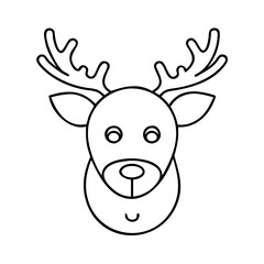reindeer icon, reindeer line art - simple line art of reindeer, perfect for reindeer logos and icons