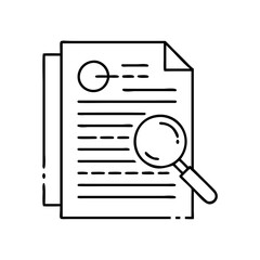 Fototapeta premium researchdocument icon, researchdocument line art - simple line art of researchdocument, perfect for researchdocument logos and icons