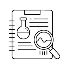 researchnotes icon, researchnotes line art - simple line art of researchnotes, perfect for researchnotes logos and icons