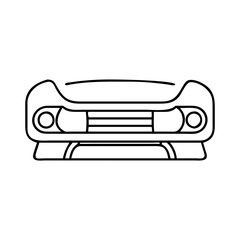 retrobumper icon, retrobumper line art - simple line art of retrobumper, perfect for retrobumper logos and icons