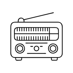 retrocarradio icon, retrocarradio line art - simple line art of retrocarradio, perfect for retrocarradio logos and icons