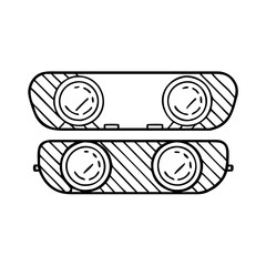 retroheadlights icon, retroheadlights line art - simple line art of retroheadlights, perfect for retroheadlights logos and icons