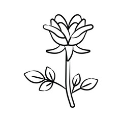 Ready to use trendy doodle icon of floral blossom