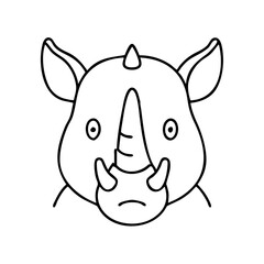 rhino icon, rhino line art - simple line art of rhino, perfect for rhino logos and icons