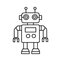 robottoy icon, robottoy line art - simple line art of robottoy, perfect for robottoy logos and icons