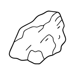 rock icon, rock line art - simple line art of rock, perfect for rock logos and icons