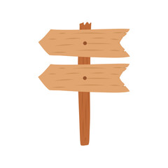 Cartoon wooden signboard illustration 