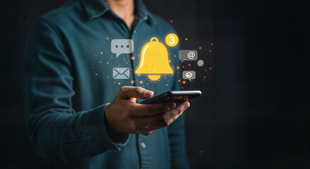 Mobile Notification Alert and Digital Communication Icons