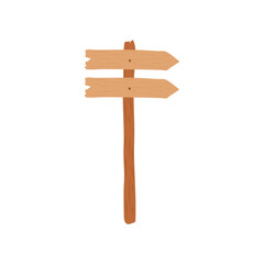 Cartoon wooden signboard illustration 
