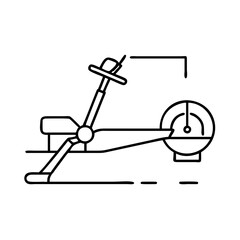 rowingmachine icon, rowingmachine line art - simple line art of rowingmachine, perfect for rowingmachine logos and icons