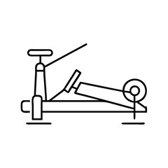 rowingmachine icon, rowingmachine line art - simple line art of rowingmachine, perfect for rowingmachine logos and icons