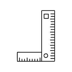 ruler icon, ruler line art - simple line art of ruler, perfect for ruler logos and icons