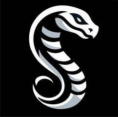 Simple Snake Head Logo – Vector Illustration