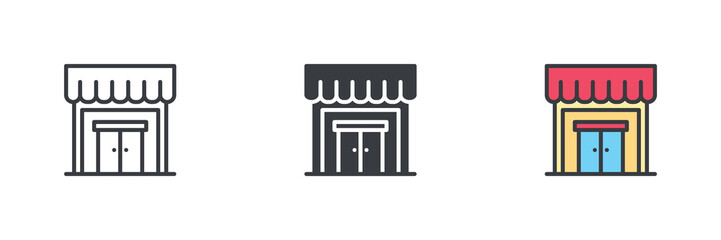 Storefront different style icon set