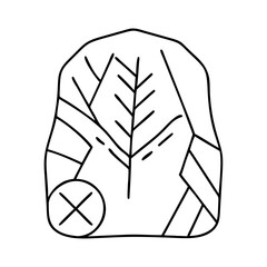 runestone icon, runestone line art - simple line art of runestone, perfect for runestone logos and icons