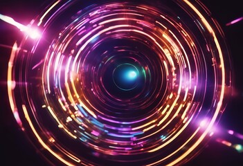 bright fi neon retro colorful banners technologies style advertising background black flare lens abstract show design laser colored 80s sci advertisement dark 1980 banner frame hot illustration