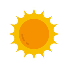 Sun icon vector image. Suitable for mobile apps, web apps and print media.