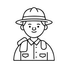 safariguide icon, safariguide line art - simple line art of safariguide, perfect for safariguide logos and icons