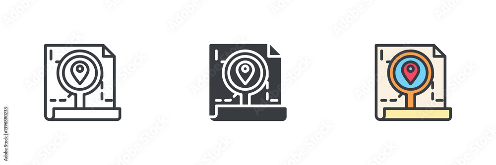 Poster order tracking different style icon set