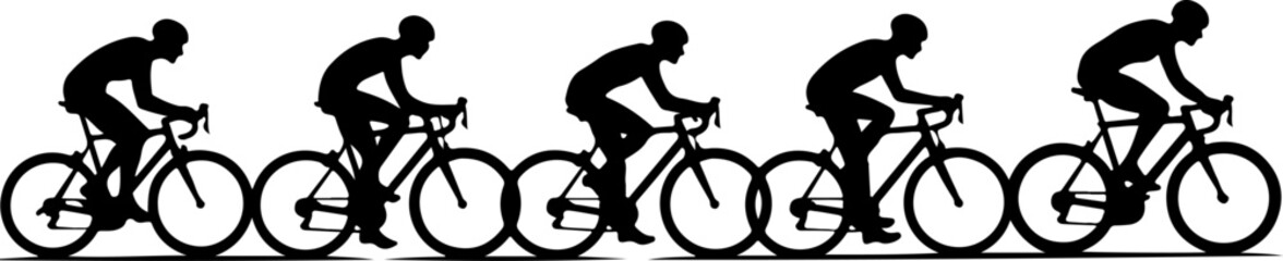 Obraz premium Pedal Power: Cycling in Motion Ride Together, Move Forward The Joy of the Journey on Two Wheels