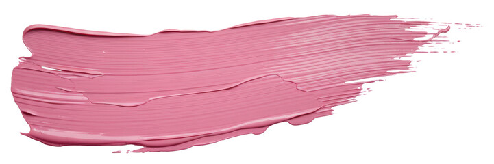 pink brush stroke isolated on white background