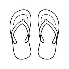 sandals icon, sandals line art - simple line art of sandals, perfect for sandals logos and icons