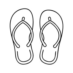 sandals icon, sandals line art - simple line art of sandals, perfect for sandals logos and icons
