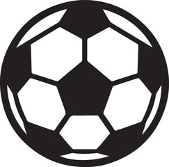Obraz premium Soccer Ball Silhouette Icon Vector Design