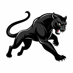 vector illustration of a black panther