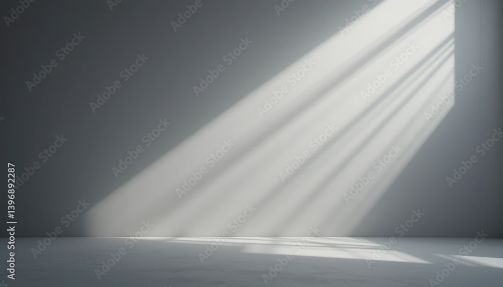Poster illuminating shadows natural light streaming through a window in an empty room minimalist photograph