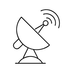 satellitedish icon, satellitedish line art - simple line art of satellitedish, perfect for satellitedish logos and icons