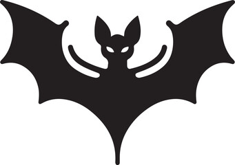 Minimalist Bat Icon Vector Silhouette Design