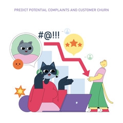 Marketing Tools. Flat Vector Illustration