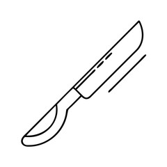 scalpel icon, scalpel line art - simple line art of scalpel, perfect for scalpel logos and icons