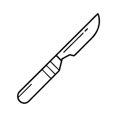 scalpel icon, scalpel line art - simple line art of scalpel, perfect for scalpel logos and icons