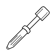 screwdriver icon, screwdriver line art - simple line art of screwdriver, perfect for screwdriver logos and icons