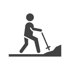 Trekking icon vector image. Suitable for mobile apps, web apps and print media.