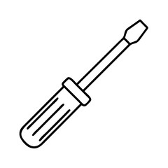screwdriver icon, screwdriver line art - simple line art of screwdriver, perfect for screwdriver logos and icons