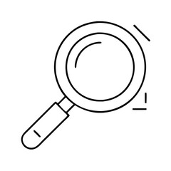search icon, search line art - simple line art of search, perfect for search logos and icons